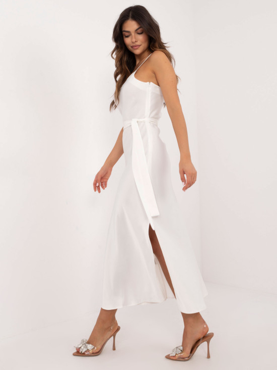 Elegant Flared Dress in Ecru