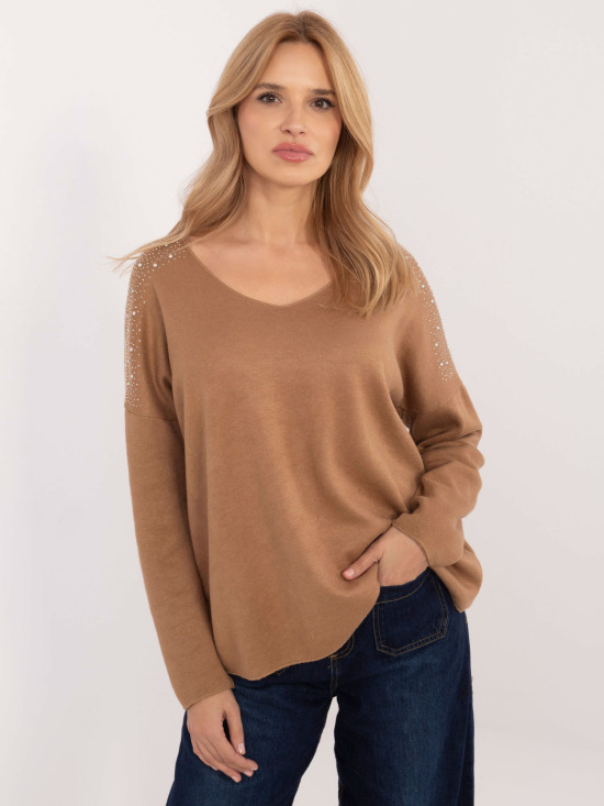 Elegant Sweater with Application
