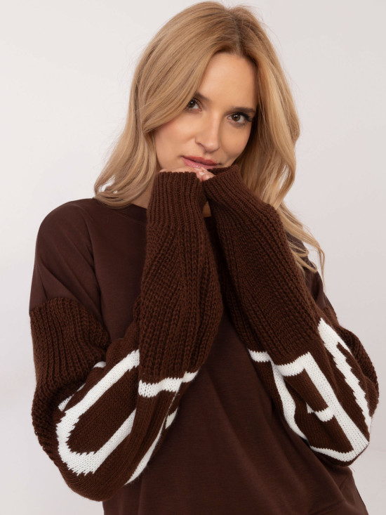 Brown Long Sleeve Sweater
