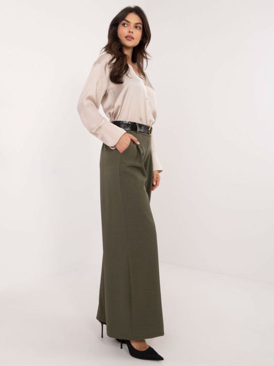 Elegant Palazzo Pants in Khaki