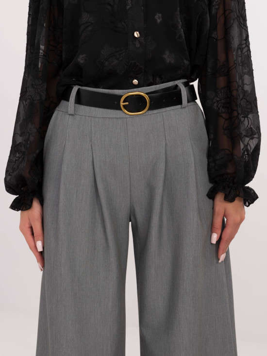 Elegant Palazzo Pants in Dark Gray