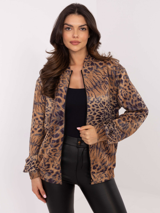 Long Sleeve Pullover with Animal Print