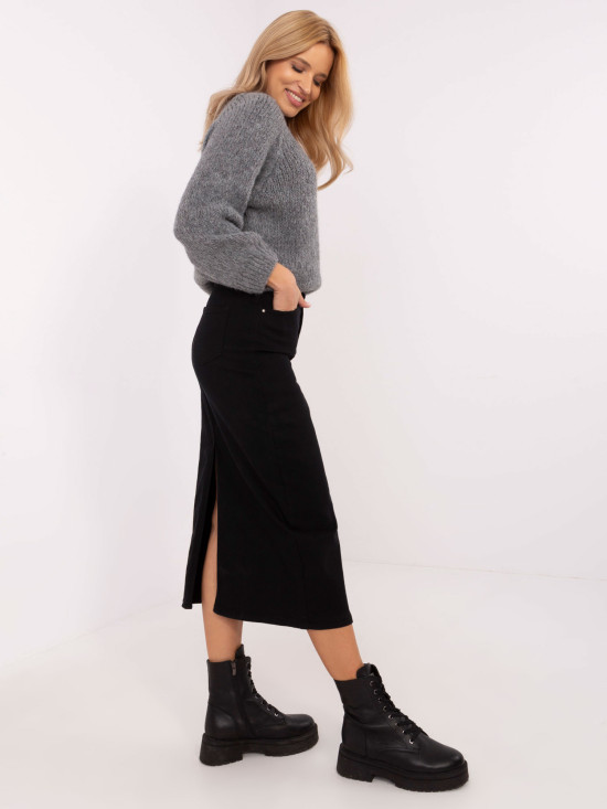 Stylish Black Midi Skirt