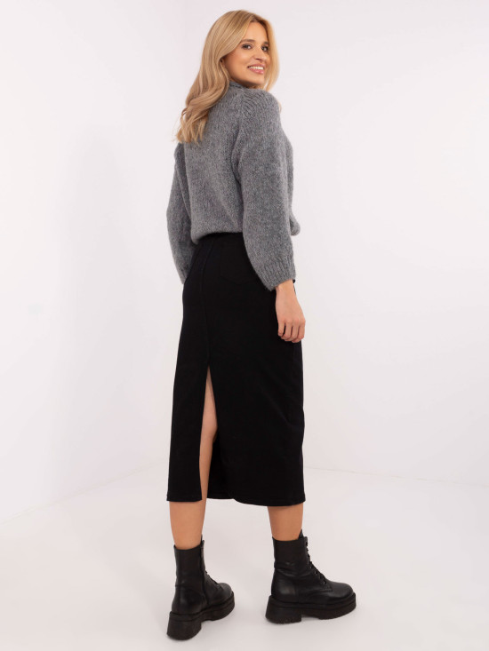 Stylish Black Midi Skirt