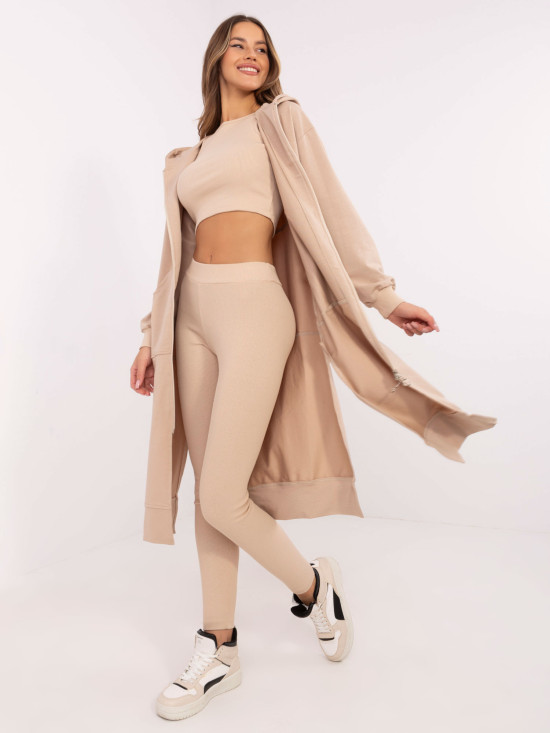 Beige Long Sleeve Set