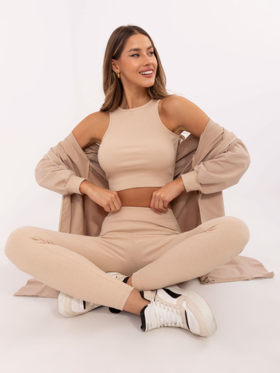 Beige Long Sleeve Set