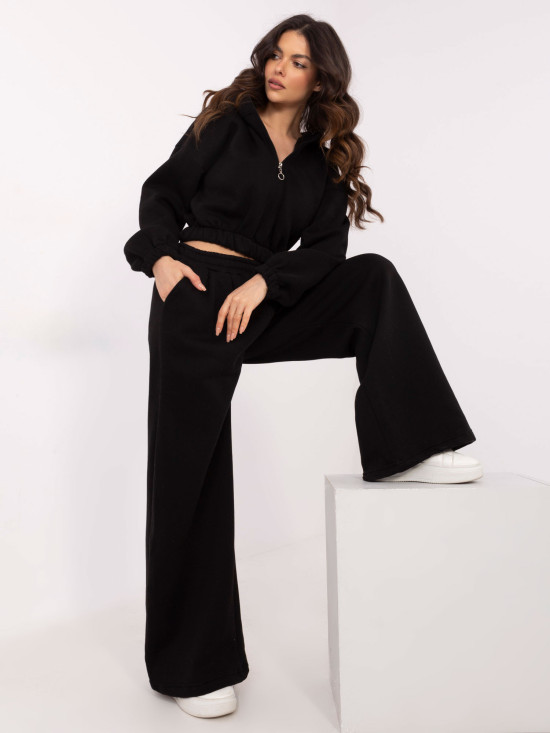 Stylish Black Hoodie Set