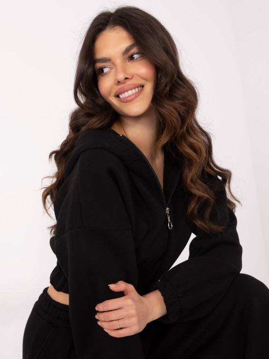 Stylish Black Hoodie Set