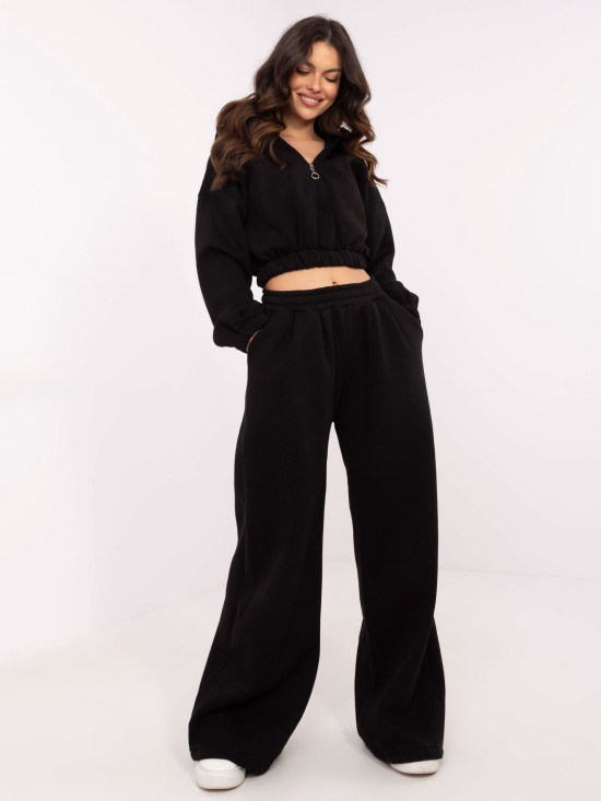 Stylish Black Hoodie Set