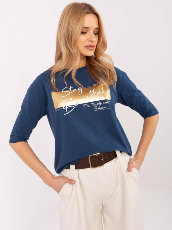 Stylish Blouse with 3/4 Sleeves