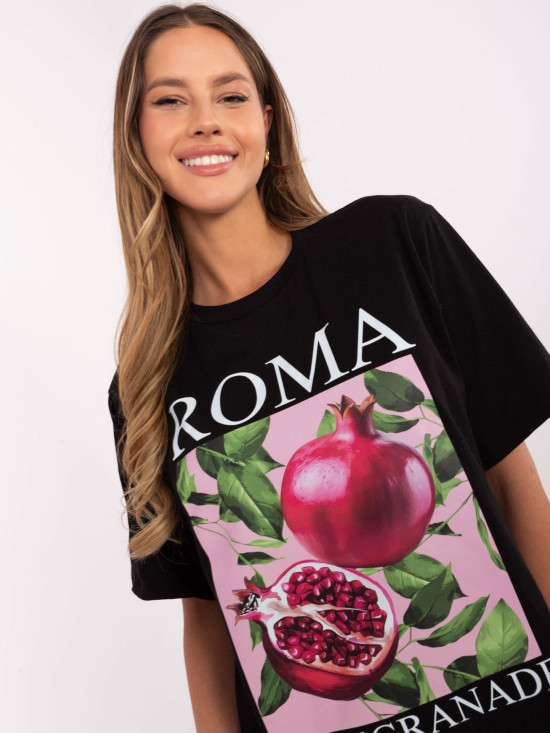 Stylish Black T-Shirt with Print