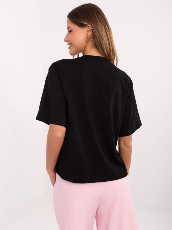 Stylish Black T-Shirt with Print
