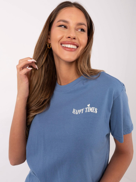 Comfortable Blue T-Shirt with Short Sleeves