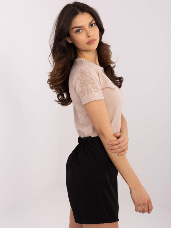 Beige Short Sleeve T-Shirt