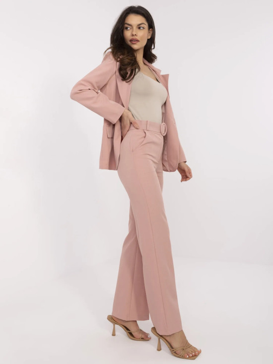 Elegant Pink High-Waisted Pants