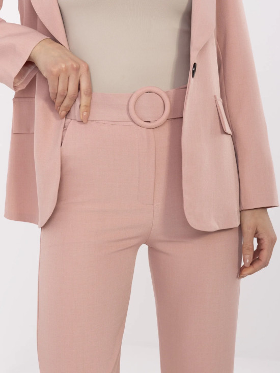 Elegant Pink High-Waisted Pants