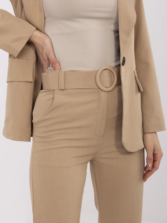 Elegant Brown High-Waisted Pants