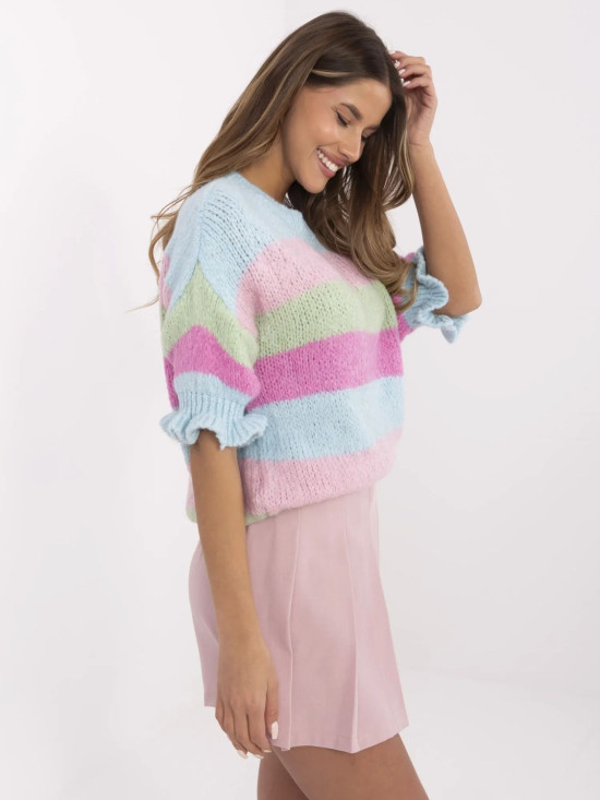 Blue Sweater with 3/4 Sleeves