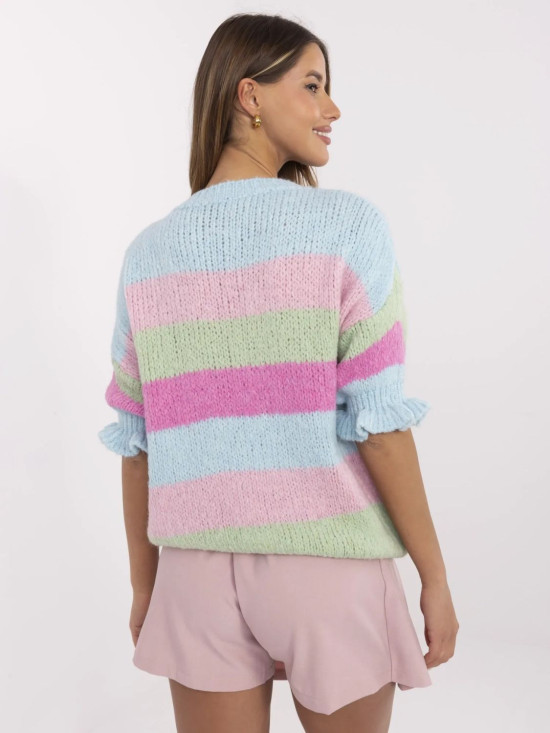 Blue Sweater with 3/4 Sleeves