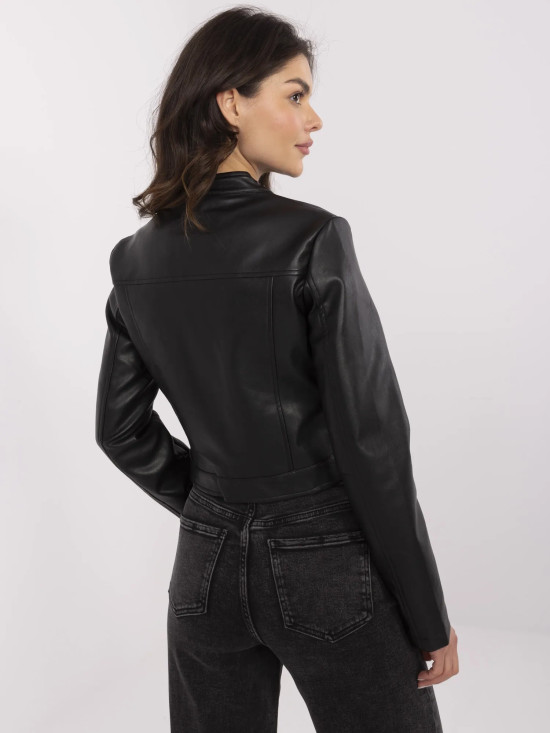 Stylish Black Eco-Leather Jacket