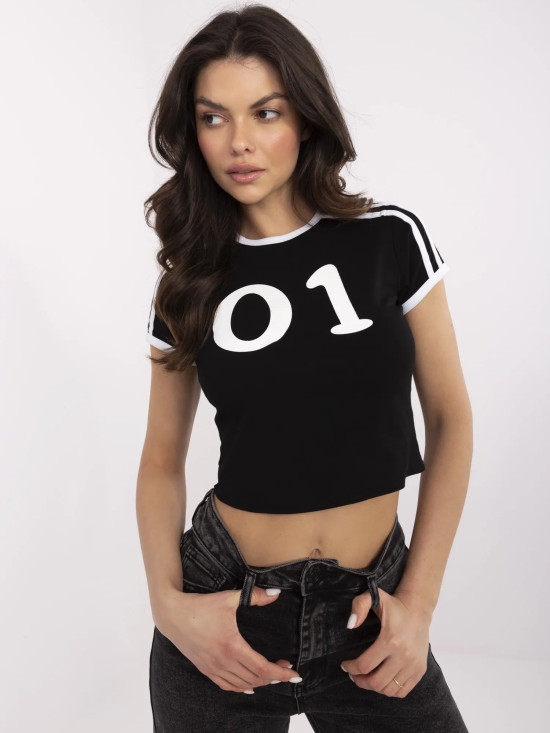 Stylish Black Printed T-Shirt