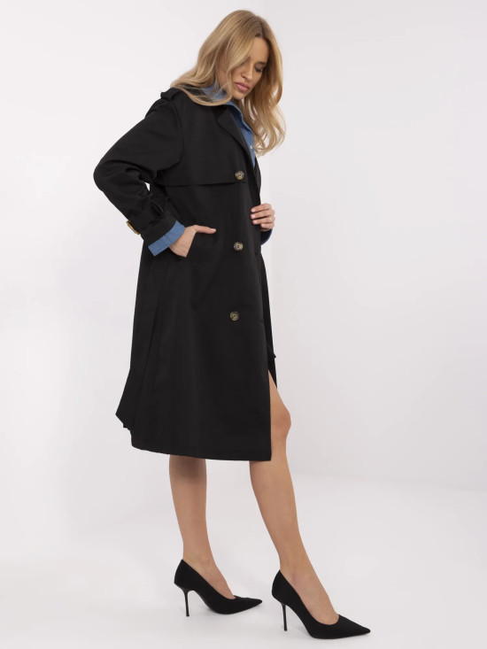 Elegant Black Transitional Coat