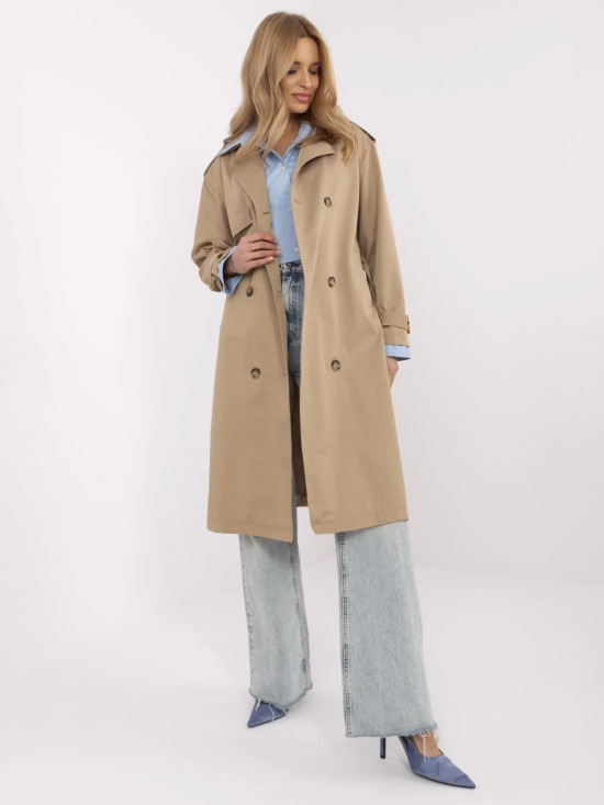 Elegant Transitional Coat in Beige