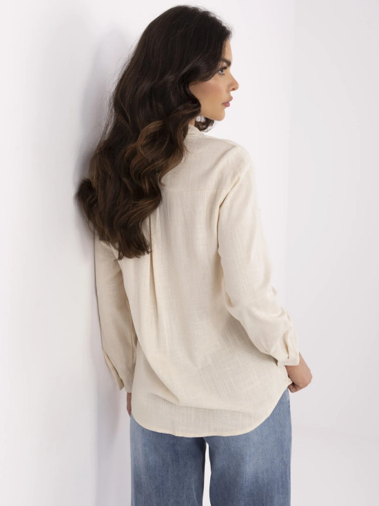 Beige Classic Long Sleeve Shirt
