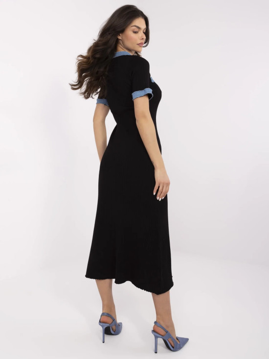 Elegant Black Midi Dress