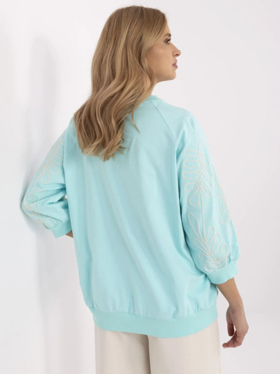 Stylish Mint Green Blouse with 3/4 Sleeves