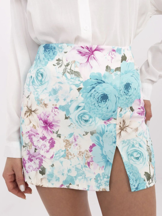 Elegant Floral Skirt in Mint Color