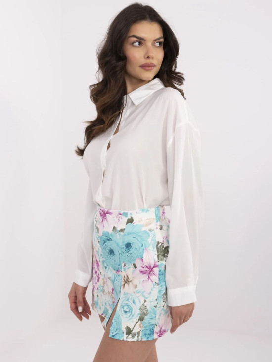 Elegant Floral Skirt in Mint Color