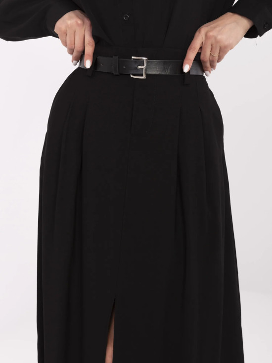 Elegant Black Midi Skirt