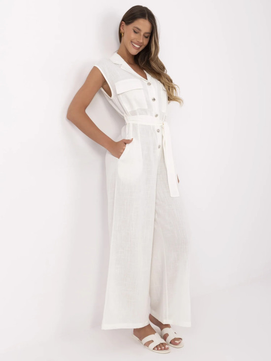 Elegant Ecru Jumpsuit
