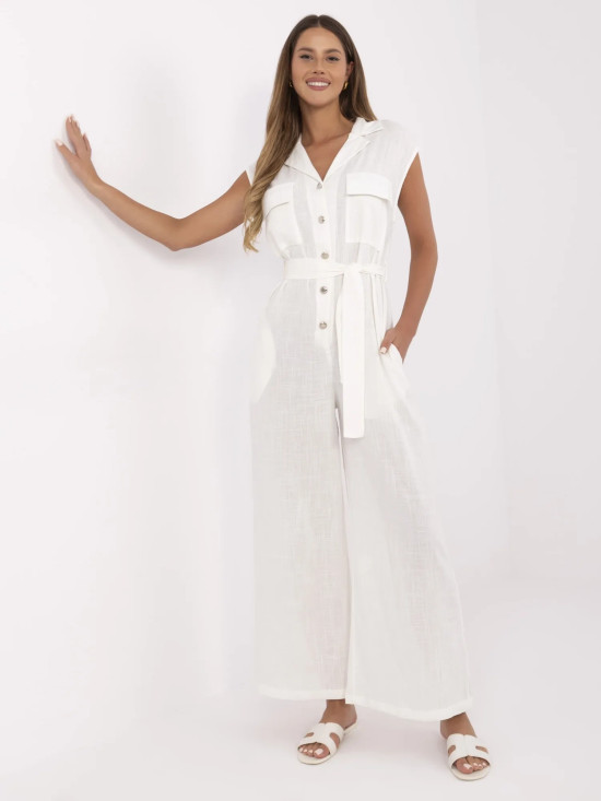 Elegant Ecru Jumpsuit