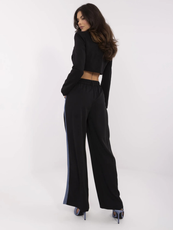 Stylish Black Pants with Stripes