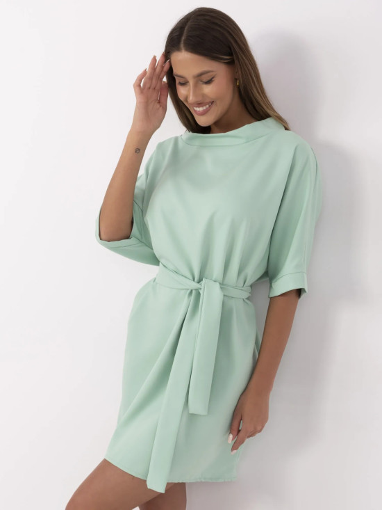 Elegant Mini Dress in Pistachio Color