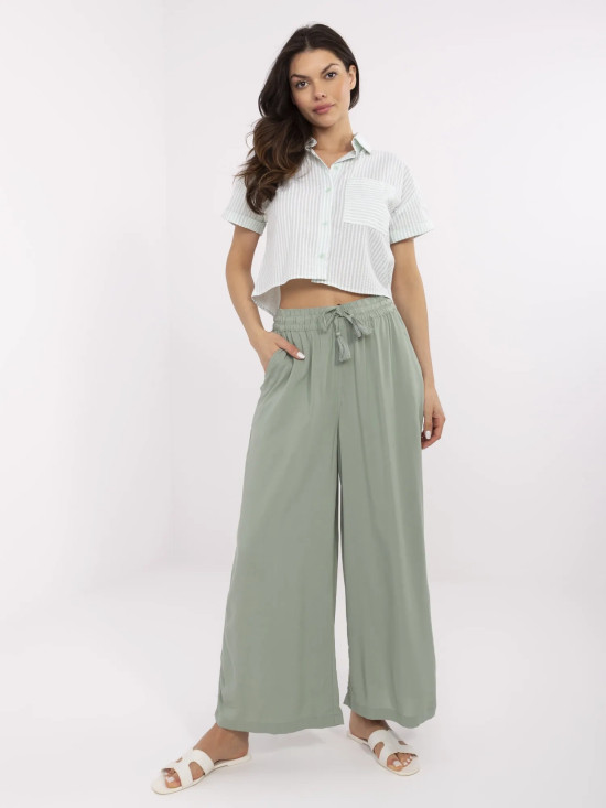Comfortable Palazzo Pants in Pistachio Color