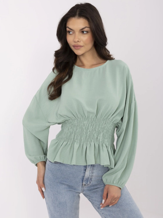 Elegant Blouse in Pistachio Color