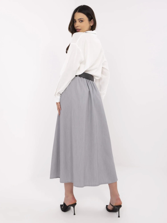 Elegant Maxi Skirt with Stylish Belt