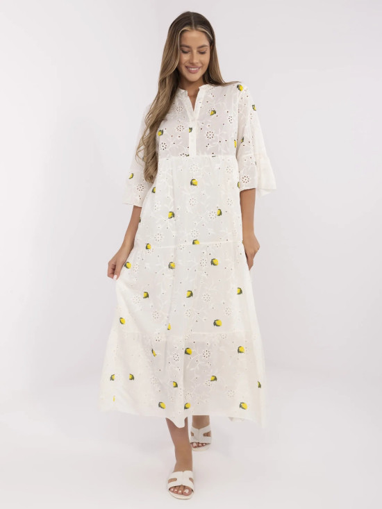 Oversize Maxi Dress with Embroidery