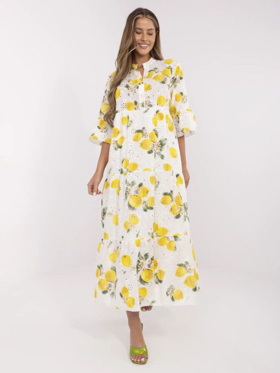 Oversize Maxi Dress with Embroidery