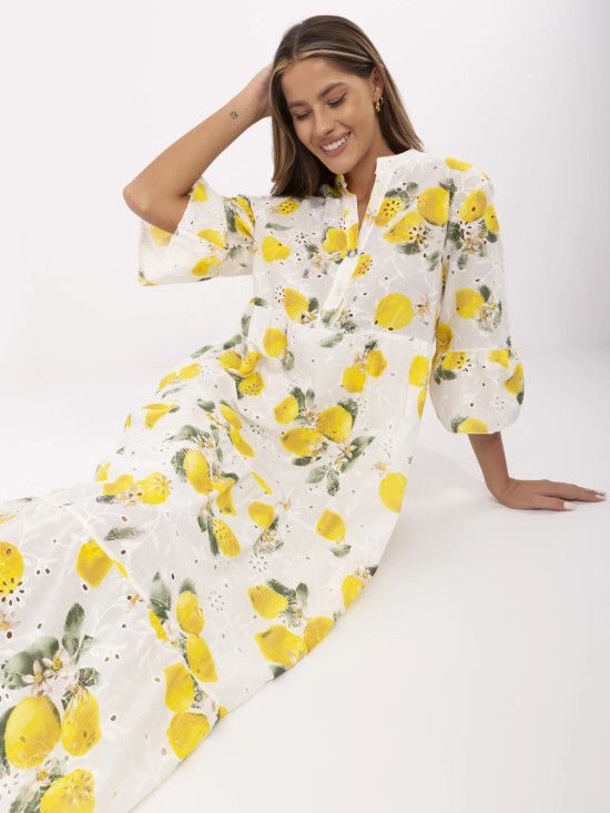 Oversize Maxi Dress with Embroidery