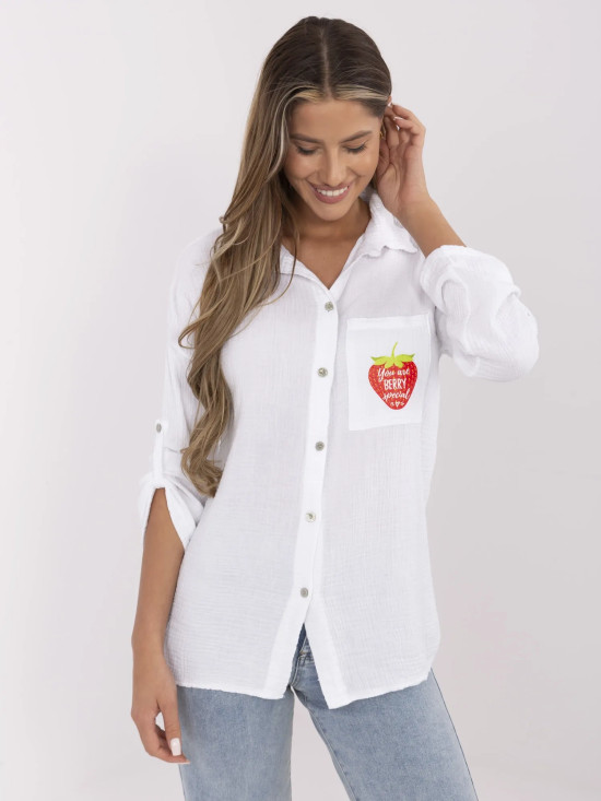 White Women's Long Sleeve Shirt