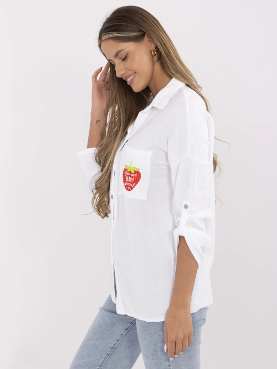 White Women's Long Sleeve Shirt