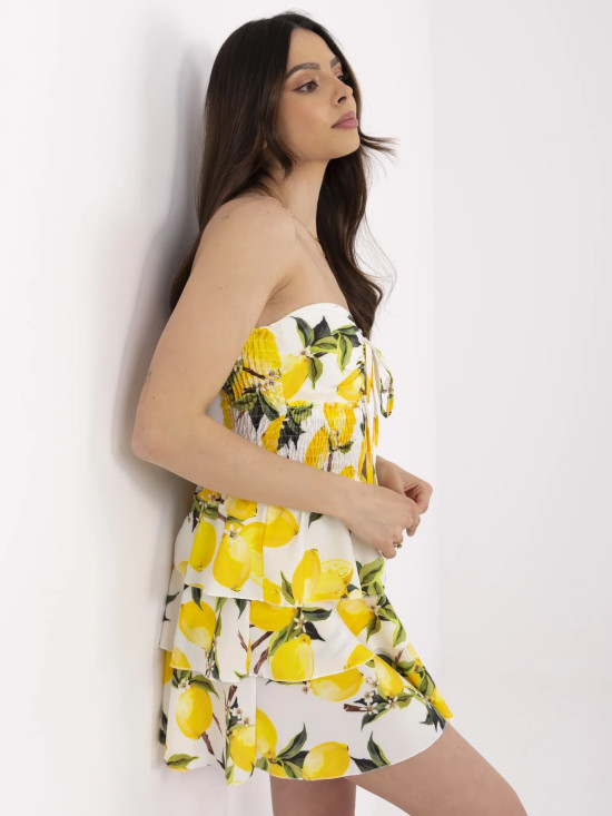 Flared Summer Dress in Ecru