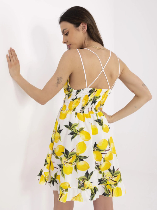 Flared Summer Dress in Ecru