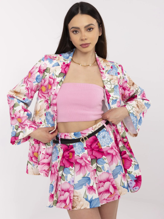 Elegant Pink Set with Floral Pattern