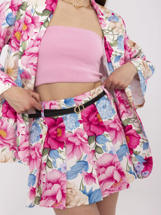 Elegant Pink Set with Floral Pattern
