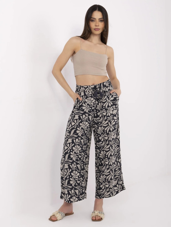 Stylish Blue High-Waisted Pants